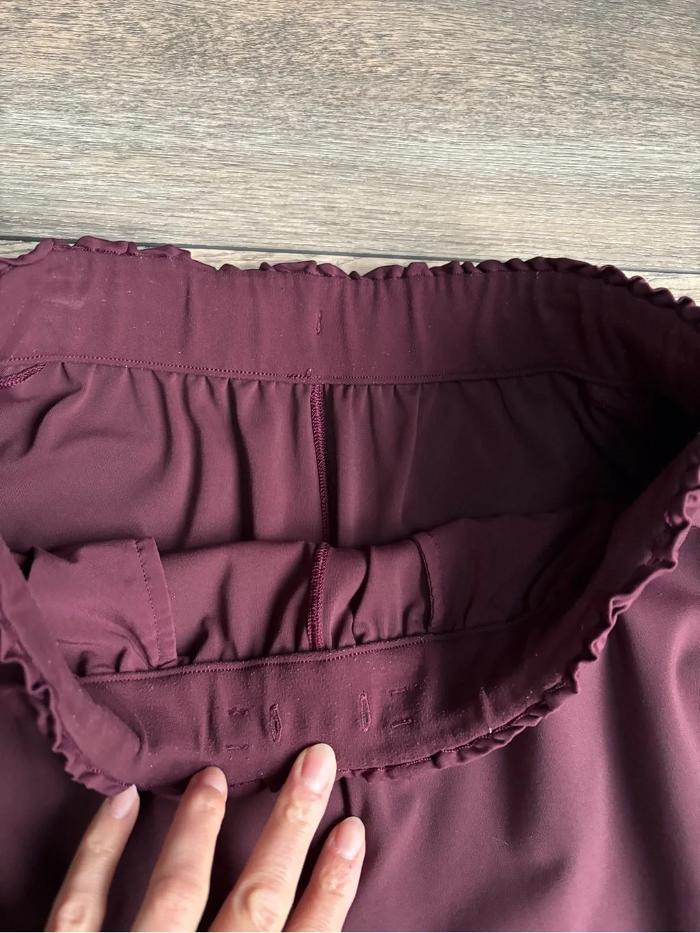 Lululemon Keep Moving Pant High Rise Drawstring Burgundy Wine Cassis Sz 10